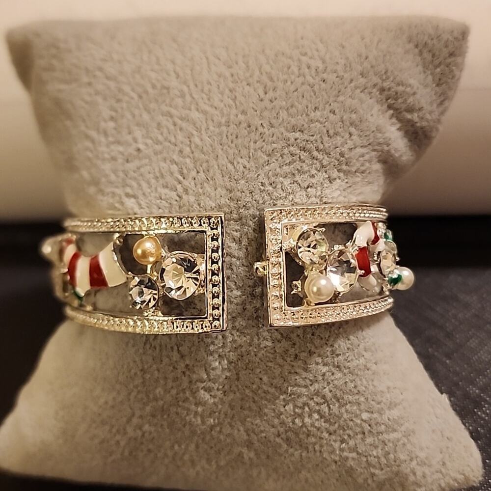 Christmas Hinged Bracelet